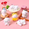 Casaco de Chuva Fofo com Pelúcia Cachorro Boneco de Pelúcia Pingente Tendência DIY Decoração de Caixa Surpresa Chaveiro Acessórios de Resina