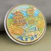 Monedas conmemorativas de ciudades, recuerdos turísticos, monedas coloridas en relieve con paisajes arquitectónicos de Beijing, Shanghái y Nanjing, monedas conmemorativas coleccionables