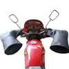 Cubierta de Manillar para Motocicleta Eléctrica con Terciopelo Engrosado Calentador de Scooter Nocturno con Tira Reflectante Guantes para Hombres y Mujeres