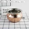 Cuenco de Cobre Vajilla de Metal Plato Cuchara Suministros para Hotel Restaurante Adornos Artísticos de Cobre Sub-Suave