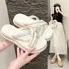 Sandalias de Pantufla con Suela Gruesa Estilo Hada para Mujer, Adecuadas para Usar con Vestidos, Nuevo Modelo Verano 2025, Sandalias de Playa de Gama Alta, Pantuflas de Moda