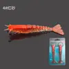 2 Piezas de Cebo para Pesca en Blíster, Cebo Blando de Camarón Blindaje de Hierro Hundible, Cebo Falso Realista de Camarón Suave de PVC para Pesca, Venta al por Mayor de Cebo para Lubina
