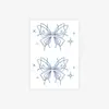 Tatuaje Minimalista de Mariposa con Líneas Negras y Grises, Estilo de Nicho de Gama Alta para Chicas, Pegatinas de Tatuaje Impermeables y de Larga Duración para Brazos y Muñecas