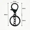 Preto Eletroforético DIY Acessórios para Joias Chaveiro Argola Laço para Pendurar Chaveiro com Laço Único Pingente de Chaveiro Argola Aberta Fecho Lagosta