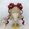 Forma Cóncava Borgoña Retro Pasador de Pelo con Lazo Diadema KC Canción de Cuna Muñeca Antigua Cosas Pequeñas Tocado Diario