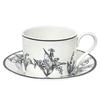 Lento como taza de café y platillo de cerámica antigua juego lirio del valle estilo pastoral francés plato para pastel vajilla taza pequeña medieval