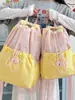 2025 Comercio Exterior Versátil Lindo Estilo Universitario Empalme Transfronterizo Dulce Casual Mochila Cordón Deportes Mochila Suave