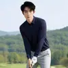 Camisa Polo para hombre, casual, deportiva, de manga larga, T-shirt Sorona, para negocios, para ir al trabajo, con cuello, transpirable, top Polo para hombre