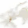 Collar de Acero de Titanio con Cruz de Circonita Incrustada de Diamantes de Lujo Accesible Europeo y Americano Cadena para Clavícula de Moda de Diseño de Nicho para Mujer
