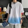 Nueva camiseta de manga corta para hombre, estilo coreano de verano, moderna, sencilla, de media manga, estilo Hong Kong, holgada, informal, de marca.