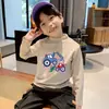 Camisa Base Versátil de Pelúcia para Meninos Gola Meia-alta Outono/Inverno Tamanhos Médio e Grande Roupa Íntima Infantil Pulôver Novo 2026