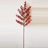 Decoración del hogar, flor falsa, simulación de fruta de acebo, decoración de boda, simulación de fruta roja, simulación navideña, fruta de la fortuna de bayas rojas