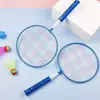 Conjunto de Raquetes de Badminton para Crianças para Brincadeiras ao Ar Livre - Cabo Leve e Confortável com 2 Petecas