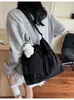 Bolso de Hombro Impermeable de Nailon con Cordón Estilo Japonés 2025 Nuevo para Viaje Casual Versátil de Gran Capacidad Cruzado