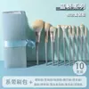 Set de 10 Brochas de Maquillaje Puente Azul Flor, Brocha para Labios, Brocha para Sombras de Ojos, Brocha para Base de Maquillaje, Brocha para Polvos Sueltos, Cosméticos para Estudiantes, Set Completo Económico, Cerdas Suaves