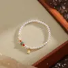 Nuevo 2024 Pulsera Perla Roja Shih Home para Mujer Jade Natural Ágata Roja Pulsera de Transferencia Antigua Nicho