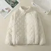 Nueva chaqueta de algodón con cuello alto para otoño e invierno, abrigo ligero de algodón, prenda exterior casual y cálida para ir al trabajo, chaqueta de algodón de corte holgado para madres