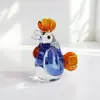 Zibo Glassware Frango de Vidro Artesanal e Figurinhas de Animais Pequenos para Decoração de Carro e Mesa de Escritório, Fornecimento Transfronteiriço