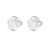 Pendientes de Flor de Camelia Plateada Triturada de Lujo Ligero y Gama Alta para Mujer, Nuevo Estilo Popular, Pendientes de Moda y Versátiles