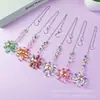 Campanilla de Viento para Patio Colgante de Cristal Bola Cuentas Chapado Color AB Multicolor Flor Tejida a Mano Suministro Girasol Pequeño Flor de Cuentas DIY