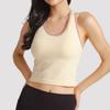Chaleco de Yoga Lulu Mismo Estilo Ebb Nude Ajustado con Almohadilla en el Pecho Sujetador Deportivo de Espalda Hermosa con Forma de I para Mujer