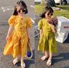 Conjunto de Niña Verano 2026 Nuevo Estilo Camisa Top de Manga Corta Abullonada Pantalones Casuales Pantalones Anchos de Verano para Niña Conjunto de Dos Piezas