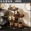Estante de Almacenamiento para Portavasos de Escritorio de Bambú Simple Organizador de Bocadillos y Condimentos Sala de Estar Taza de Agua Almacenamiento de Múltiples Niveles Sala de Té Comedor