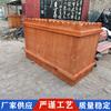 Caja de Flores para Exteriores de Pekín Maceta de Madera Anticorrosiva Caja de Flores para Parque y Comunidad Caja de Flores Rectangular Grande Proceso de Construcción de Jardín