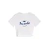 Camiseta de Manga Corta con Cuello Redondo Estilo Americano Picante para Mujer, Nuevo Diseño de Nicho Versátil Ajustado para Verano