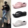 Chanclas de verano estilo estrella para aumentar la altura, para mujer, para interior y exterior, modernas, de suela gruesa, antideslizantes, con puntera abierta, versátiles, para la playa