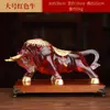 Regalo de Año Nuevo Decoración de Vaca Toro Rojo Creativo Decoración para el Hogar y la Oficina Compañía de Seguros Banco Regalo del Año del Buey