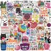 50 Pegatinas Tejidas de Graffiti Coloridas de Dibujos Animados para Decorar Guitarras, Cuadernos, Maletas, Manualidades Impermeables Venta al por Mayor Transfronteriza
