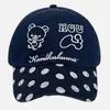 Boné de Baseball Polca Rilakkuma Fofo Coreano para Mulheres, Simples e Versátil, Aba Larga, Faz o Rosto Parecer Menor, Boné de Baseball para Casal