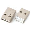 Plug-in USB de dupla face A macho A cartão com parte traseira meio fechada Cola branca sem aterramento Série de soquetes cegos positivos e negativos Apple 2.0 com revestimento de ferro