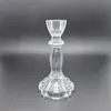 Portavelas de Cristal de Flor de Poste Alto Retro Europeo Portavelas Vertical de Pétalos Cena Romántica a la Luz de las Velas Adornos para Velas