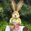 [conejo de paja de 35 cm] Decoración hecha a mano para tienda de hogar estilo pastoral retro regalo boda ventana accesorios para sesión de fotos