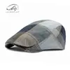 Boina a Cuadros de Moda Estilo Coreano para Mujer, Gorra Visera Fina Versátil de Verano y Primavera para Hombre, Gorra de Béisbol Estilo Británico