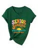 Sunrise Sênior Amazon eBay Estação Independente Moda Personalidade Camiseta Feminina Manga Curta Decote V Camada Base Comércio Exterior