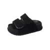 Zapatillas Gruesas de Moda para Niños y Niñas, Zapatos Boken Trendy para Uso Exterior con Velcro Desmontable para Niños Pequeños y Medianos, Sandalias y Pantuflas