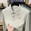 Camisa polo para hombre 2026 primavera y otoño estilo nuevo, top de cuello camisero, casual de negocios, versátil para ir al trabajo, camiseta base de punto