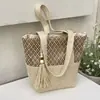 Bolsa de Playa para Vacaciones Transfronterizas en la Costa para Mujeres, Gran Capacidad, Nuevo Estilo Primavera 2026, Bolso Tote de Hombro para Viajes, Bolso de Paja Tejida