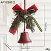 Adornos de Navidad Cascabeles Pequeños Lazos de Terciopelo Escena de Árbol de Navidad Piña Suministros de Decoración Piezas Pequeñas Colgantes Decorativas