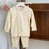 Ropa interior térmica de algodón de otoño para niños Ropa interior cálida para niños Suéter de algodón para niños Pequeños Ropa interior básica para bebé Conjunto para el hogar