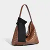 Bolsa de Mão Tecida Versátil Estilo Coreano para Mulheres, Bolsa de Ombro em Couro Macio, Bolsa Quadrada Pequena, Bolsa Transversal Casual Retro para Compras, Bolsa Mãe-Filha