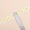 Encaje pequeño bordado de margarita y girasol de 3.5CM para bolsos hechos a mano DIY, accesorios para el cabello y accesorios de ropa