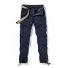 Pantalones de Trabajo Rectos para Hombre, Algodón Puro, Pantalones Casuales Multibolsillos, Ropa para Hombre de Marca Moderna, Pantalones Lavados para Jóvenes, Pantalones para Hombre de Todas las Estaciones