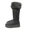 Primer Encuentro Botas de Nieve Ji Grey de Caña Alta para Mujer Estilo Nuevo 2025 Botas Largas de Suela Gruesa de Invierno Botas de Algodón Grueso Calentitas