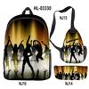 2022 Novo Lançamento Transfronteiriço Amazon Padrão Dança das Sombras Conjunto de Acessórios Mochila Bolsa de Ombro Estojo de Canetas Conjunto