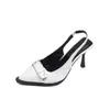 Colección nueva 2026: Tacones altos minimalistas de estilo francés con una sola tira, tacón delgado, punta fina y un look moderno de alta gama para mujer