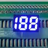 Tubo Digital de 0.25 Pulgadas Dos y Medio Fila Única 5 Pies de Alto Brillo Luz Azul 188 Pantalla Digital de Alimentación Móvil LED